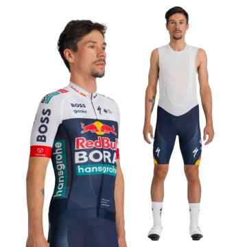 Completo Specialized Replica Maglia + Salopette Team Red bull bora hansgrohe blu
