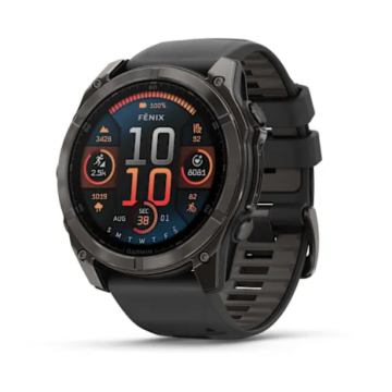 Garmin Fenix 8x amoled sapphire grigio scuro dlc cinturino nero/grigio