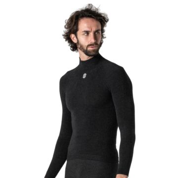 Maglia intima manica lunga collo alto Silverskin Stay Warm antracite