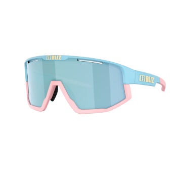 Occhiali Bliz Fusion small blu pastello opaco lente smoke/ice mirror