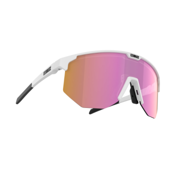 Occhiali Bliz Hero bianco opaco lente marrone/rosa